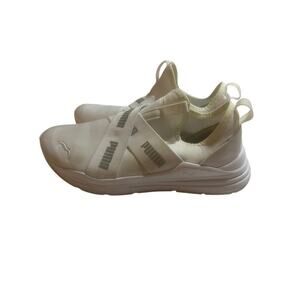 PUMA wired slip in running shoes white womens size 7.5